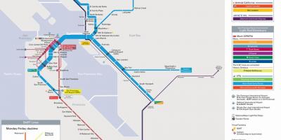 Bartの駅サンフランシスコの地図