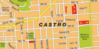 地図のカストロサンフランシスコ