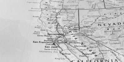 白と黒の地図サンフランシスコ