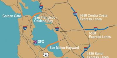 有料道路サンフランシスコの地図