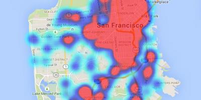 地図のサンフランシスコの糞便