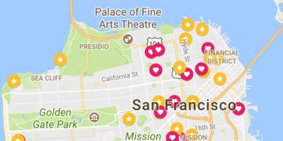 地図サンフランシスコの金融地区