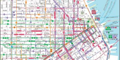 サンフランシスコ公共交通機関の地図