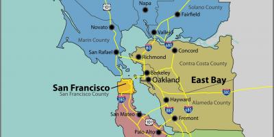 サンフランシスコ湾の地図