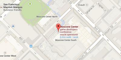 地図のモスコーニセンターサンフランシスコ