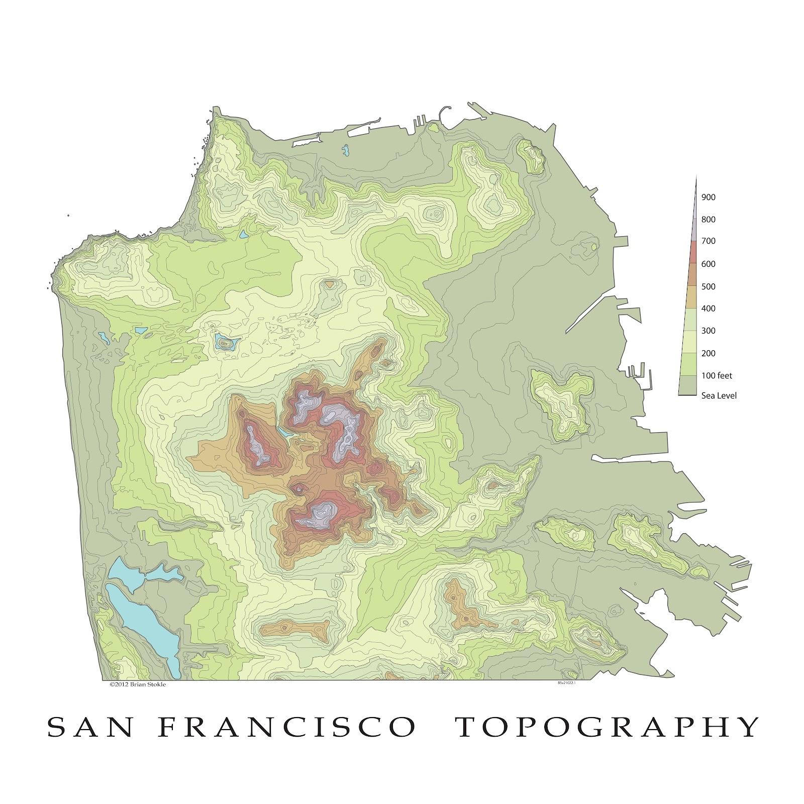 Sf地形図 サンフランシスコ地形図 カリフォルニア アメリカ