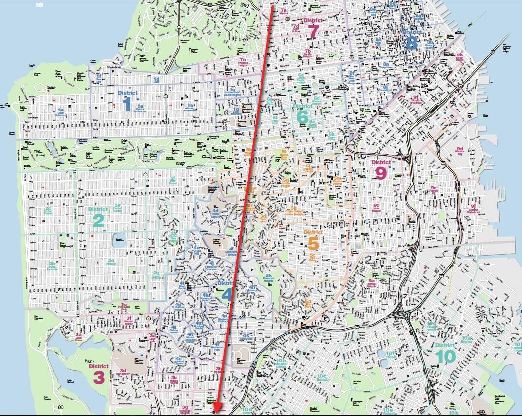 地図サンフランシスコ霧