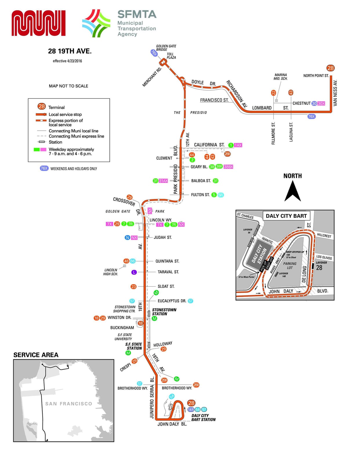 サンフランシスコバス28路線図
