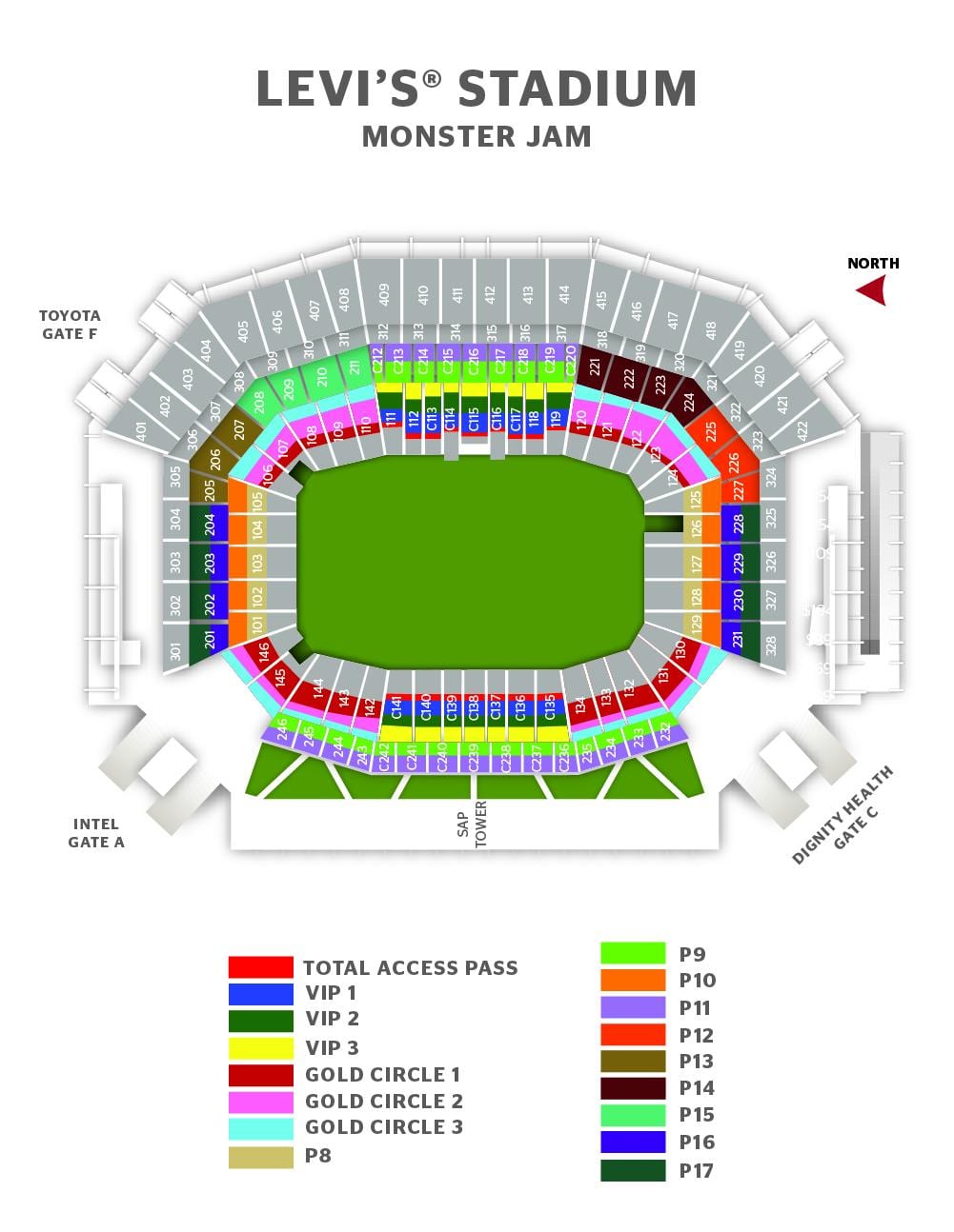 地図のリーバイススタジアムゲート