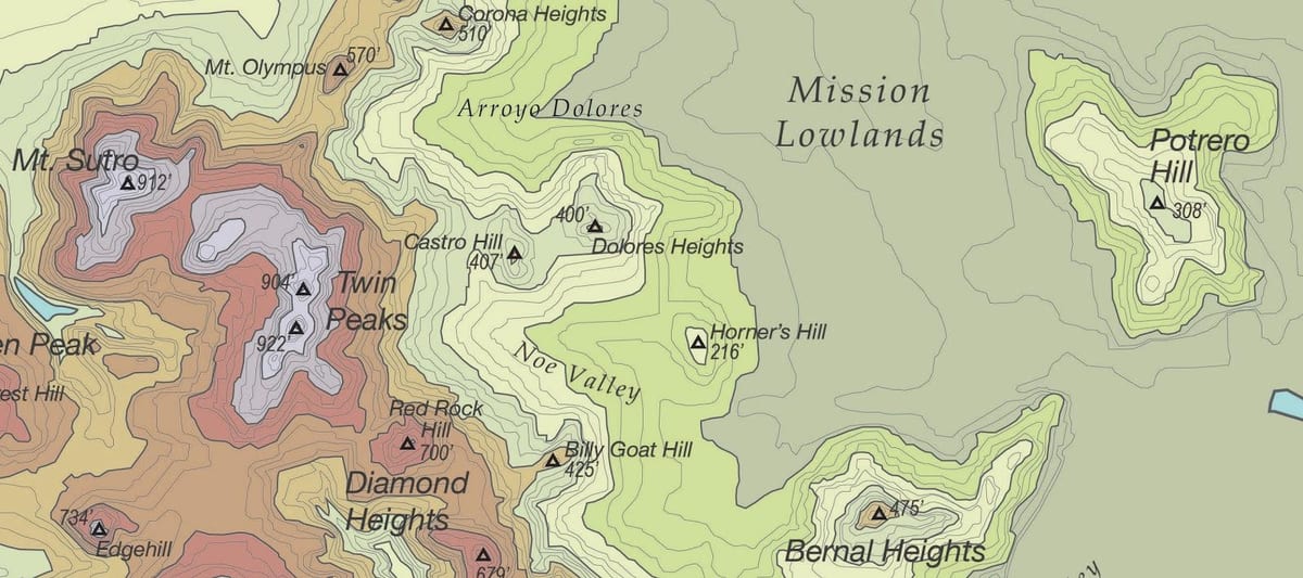 地図のミッションベイサンフランシスコ