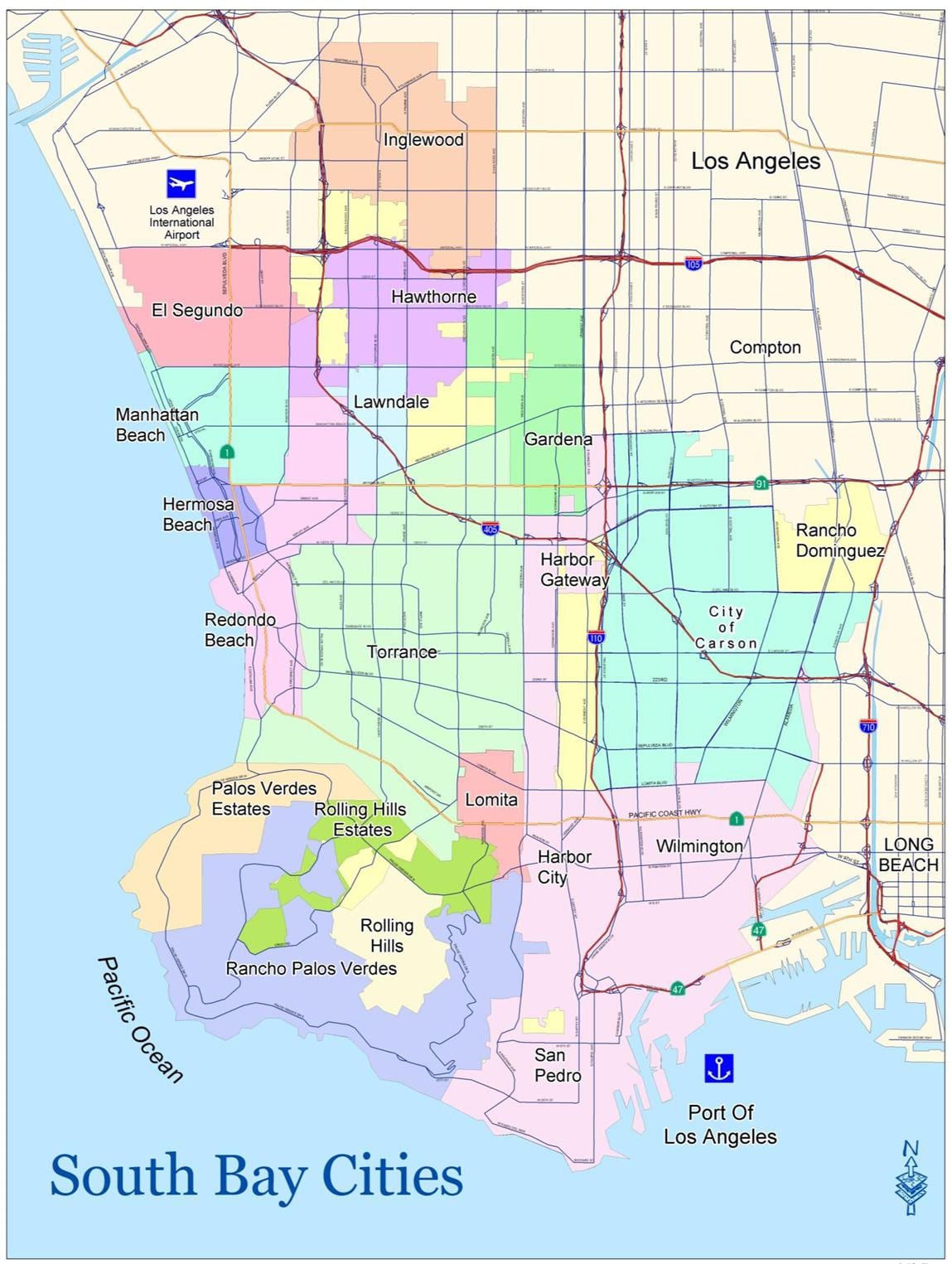 地図south bay area ca