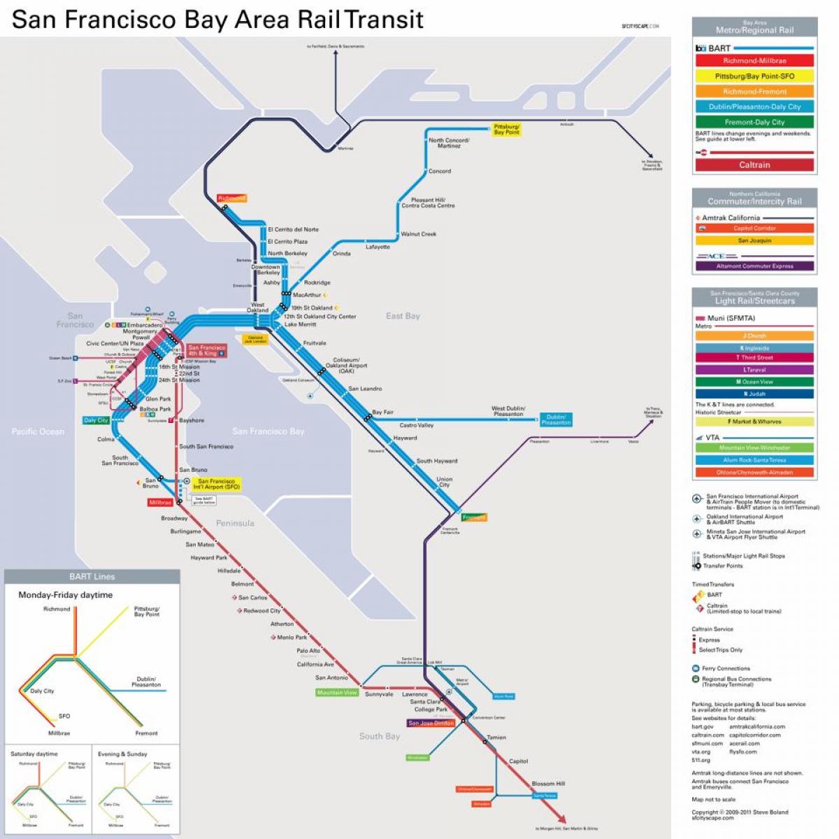 bartの駅サンフランシスコの地図