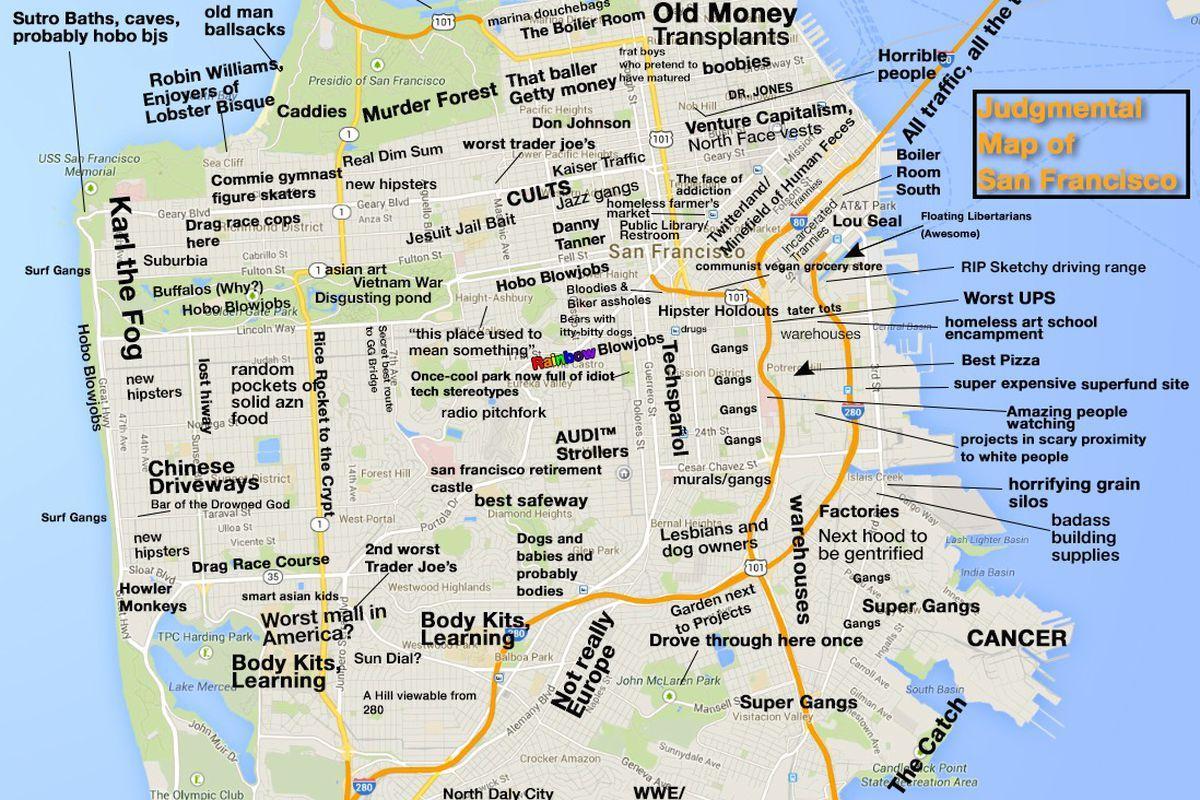 地図judgementalサンフランシスコ