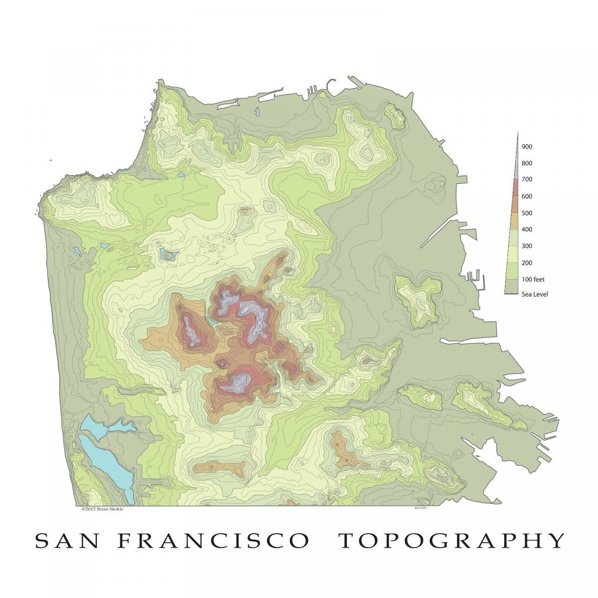 サンフランシスコの地形図