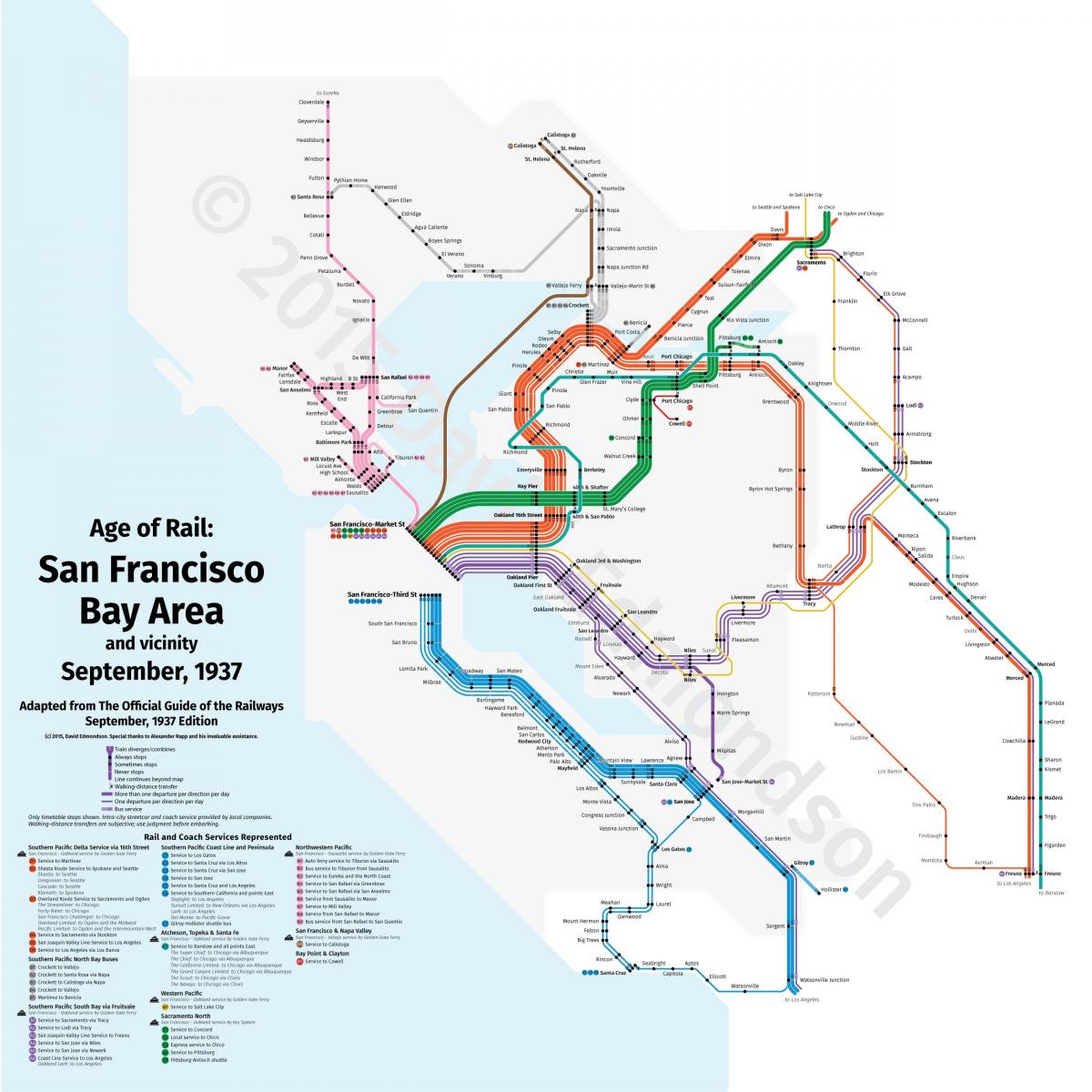 サンフランシスコ在住の路線図