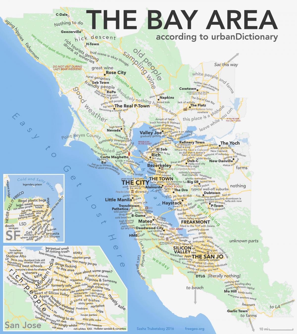 サンフランシスコ ベイエリア地図 