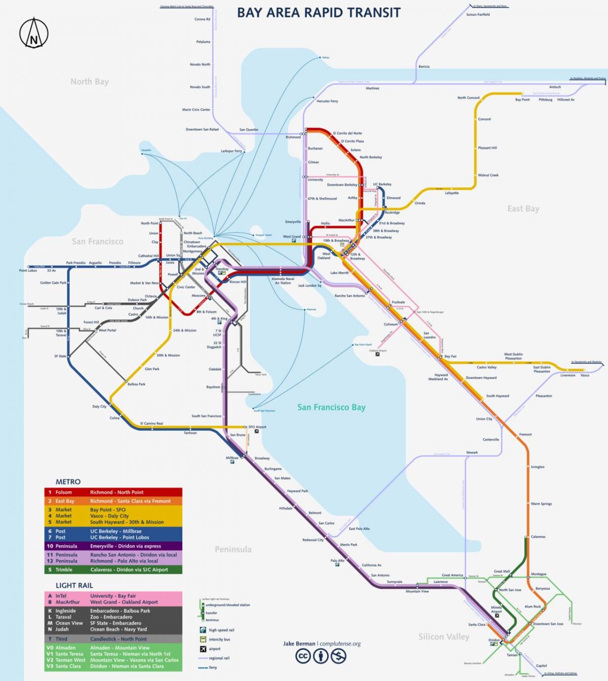 サンフランシスコ在住の地下鉄図