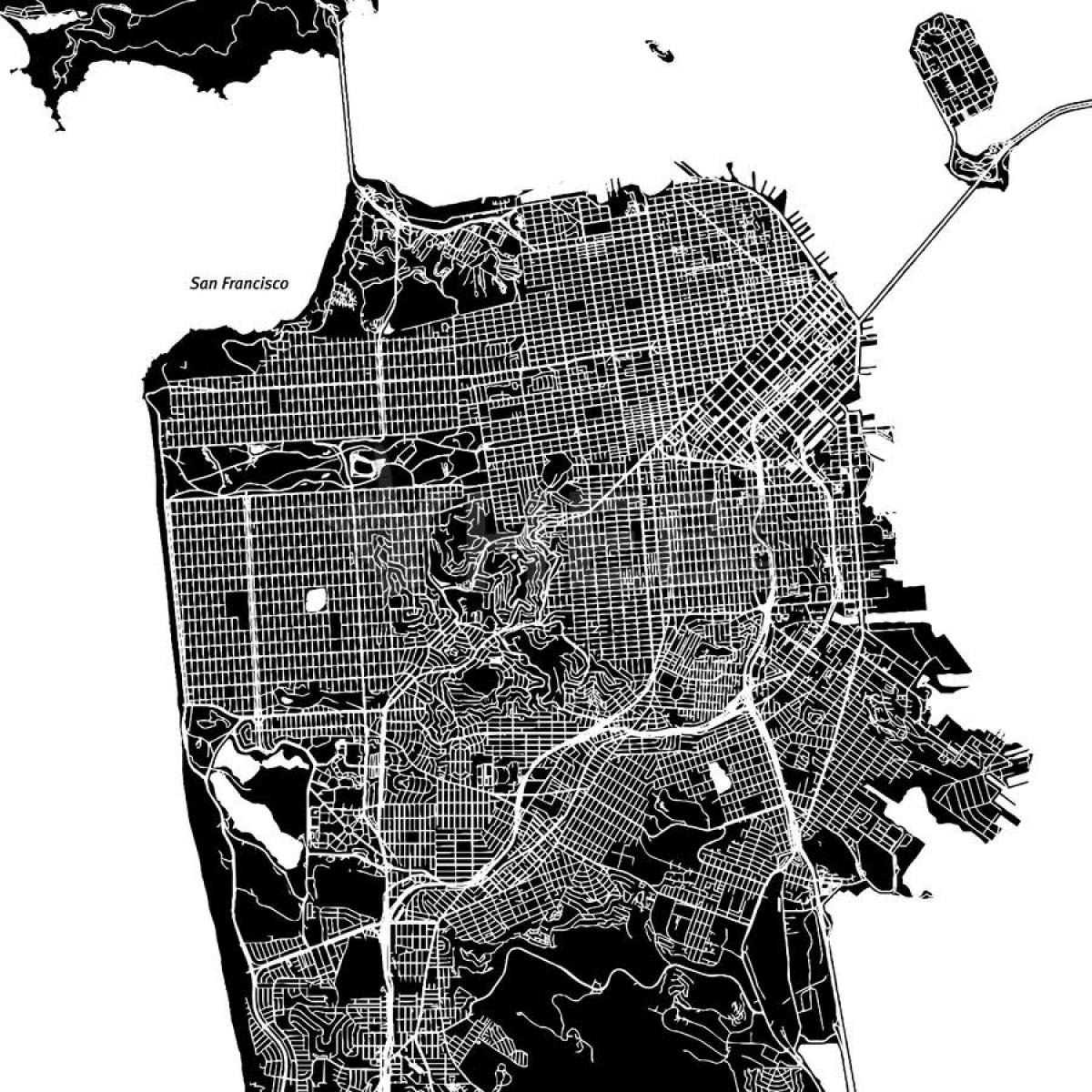 地図サンフランシスコのベクトル