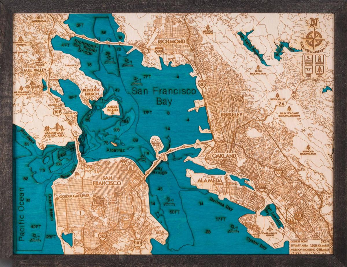 地図サンフランシスコの木