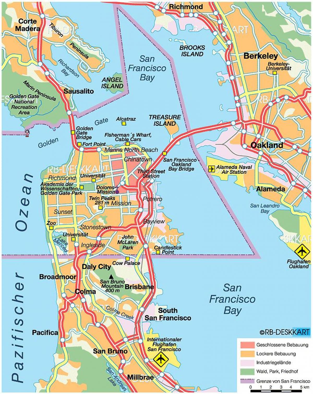 地図サンフランシスコ郡