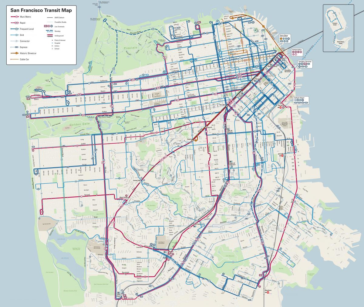 サンフランシスコの路地図