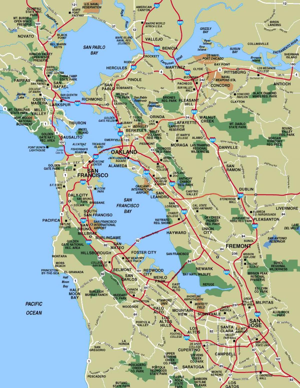 サンフランシスコ旅行地図