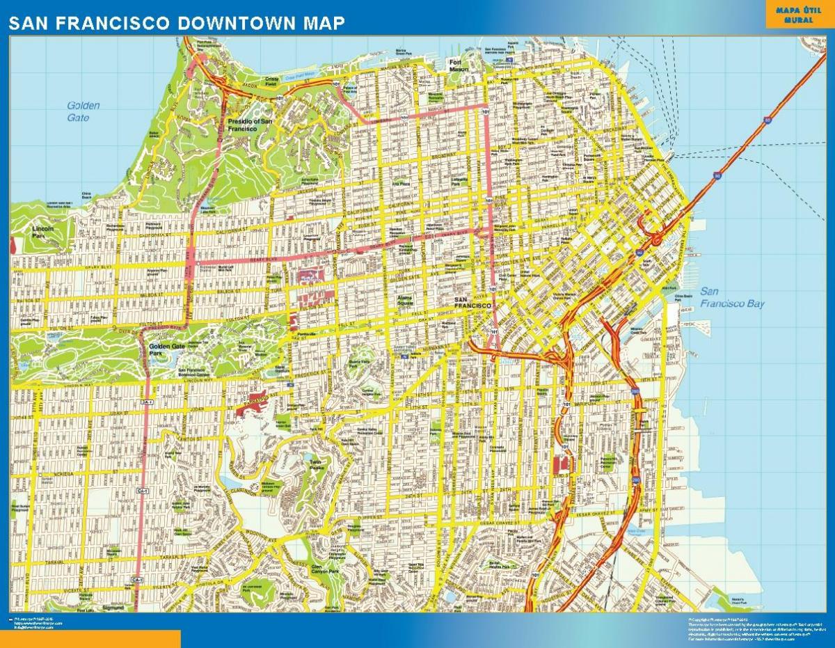 地図サンフランシスコ壁
