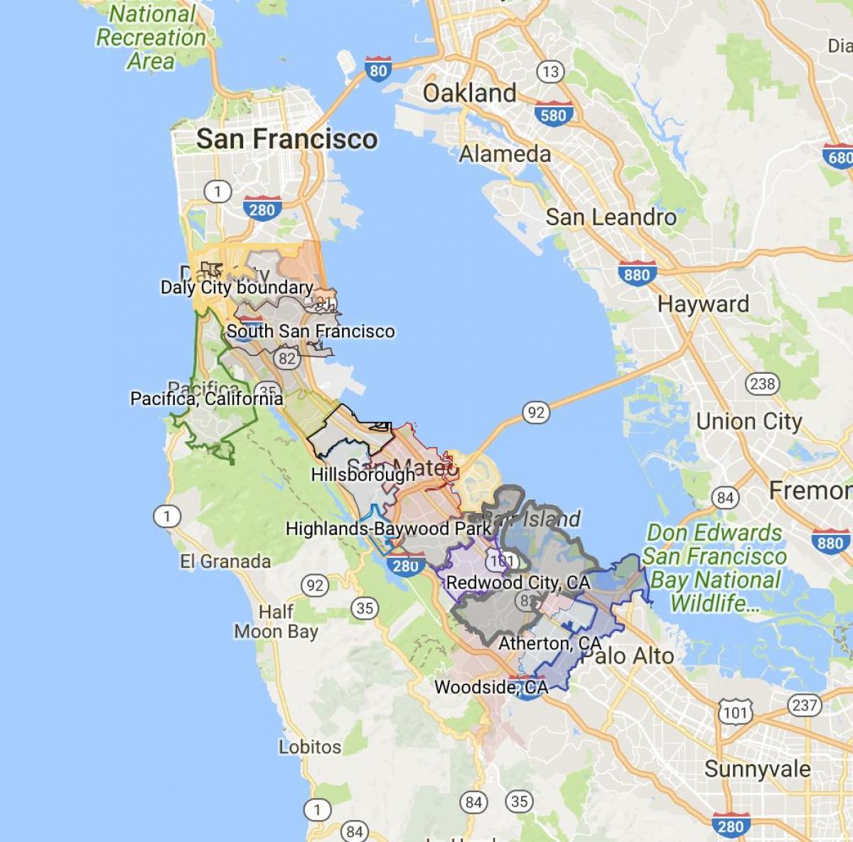 地図サンフランシスコ市内の制限