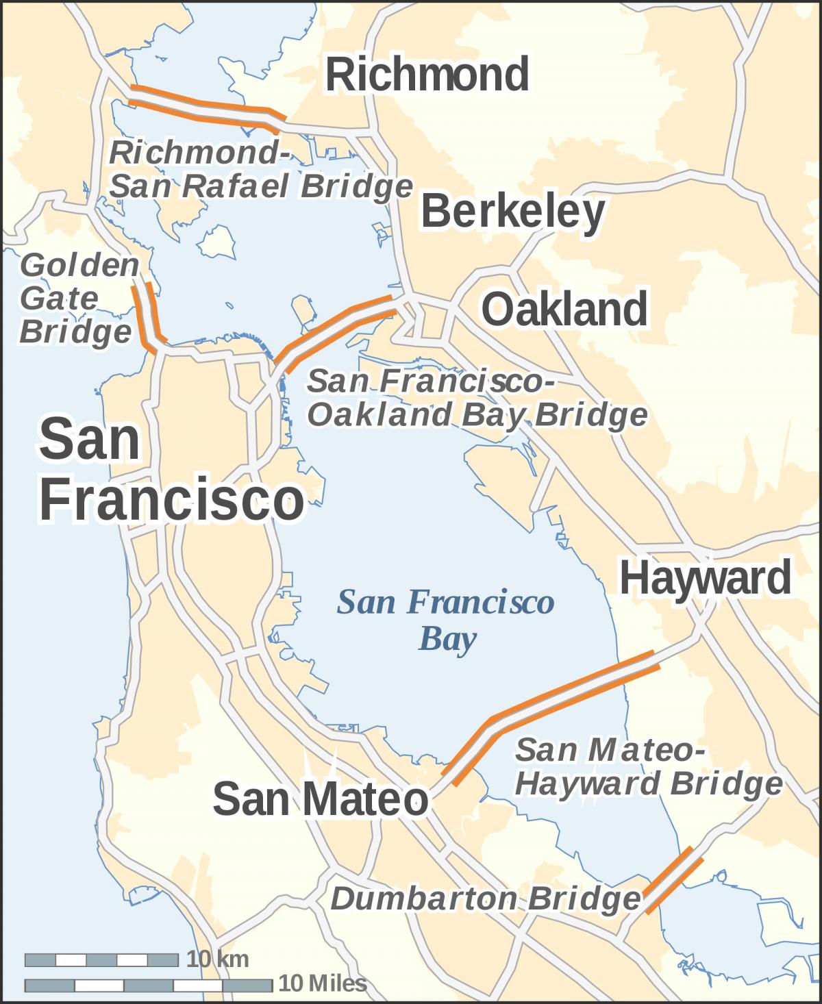 地図サンフランシスコ橋