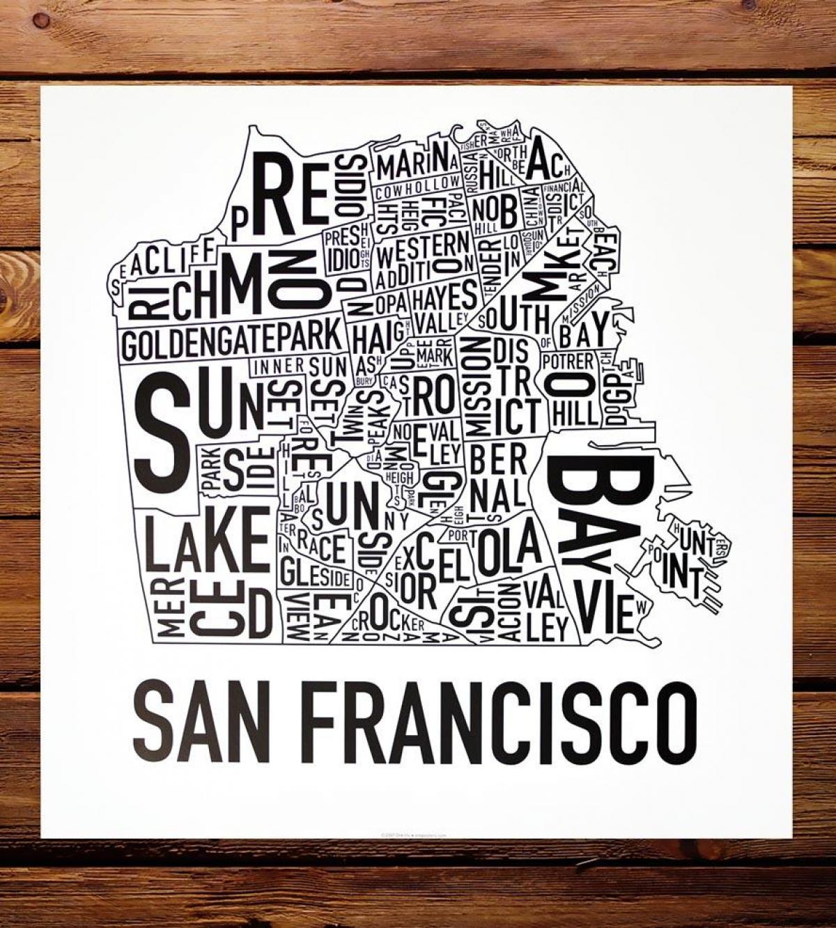 地図サンフランシスコ近隣の美術
