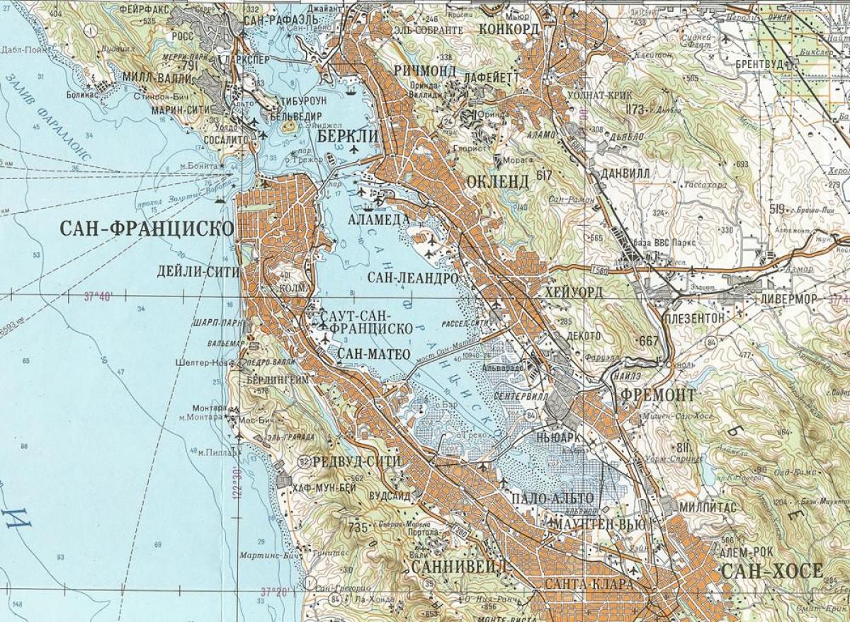 地図ソ連のサンフランシスコ