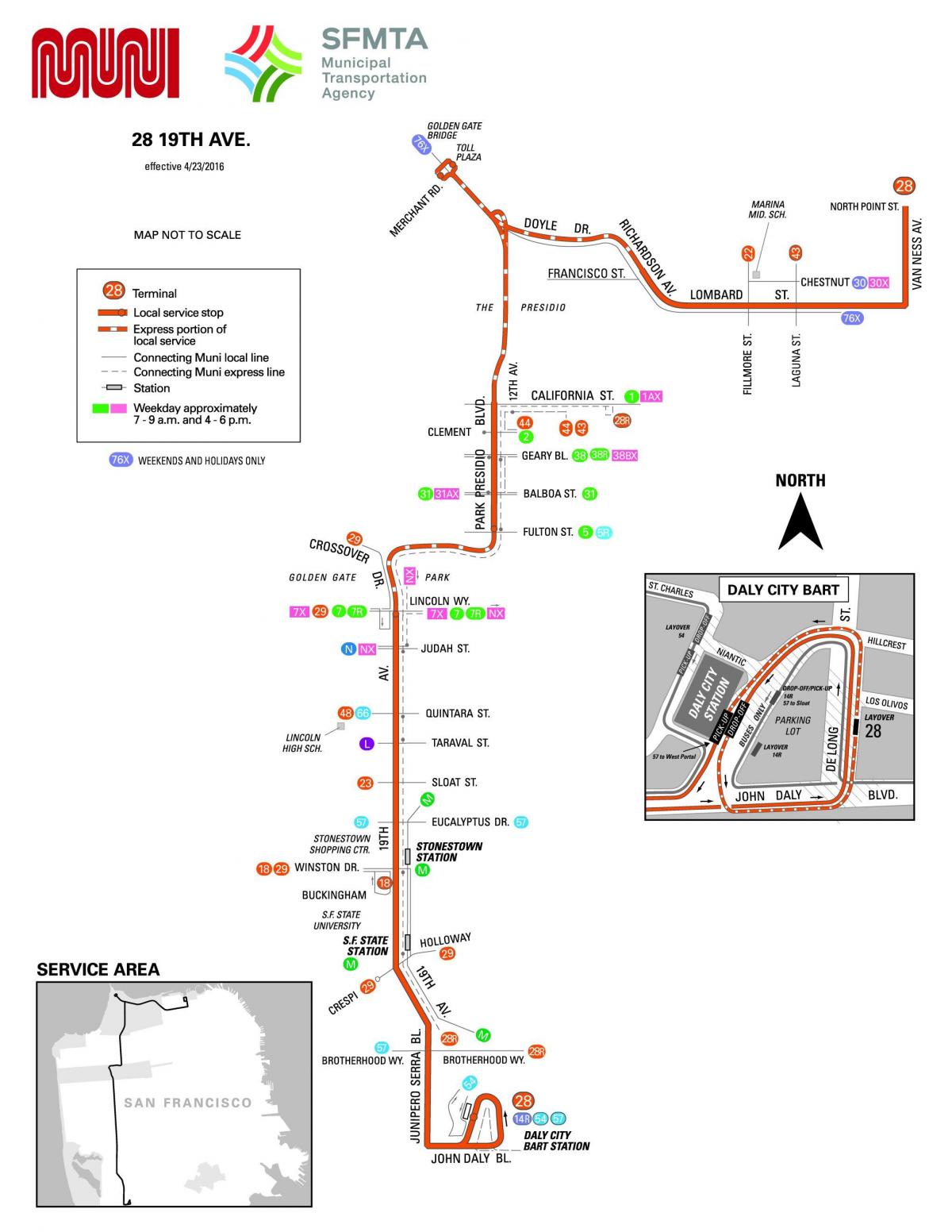 サンフランシスコバス28路線図
