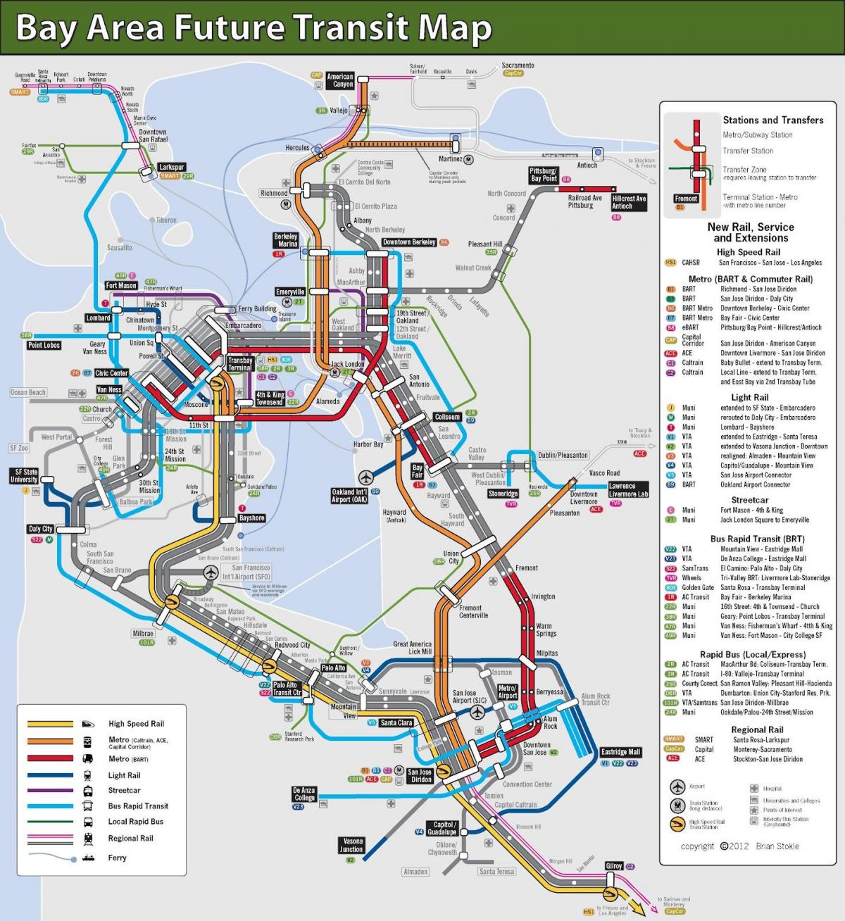 サンフランシスコ交通地図