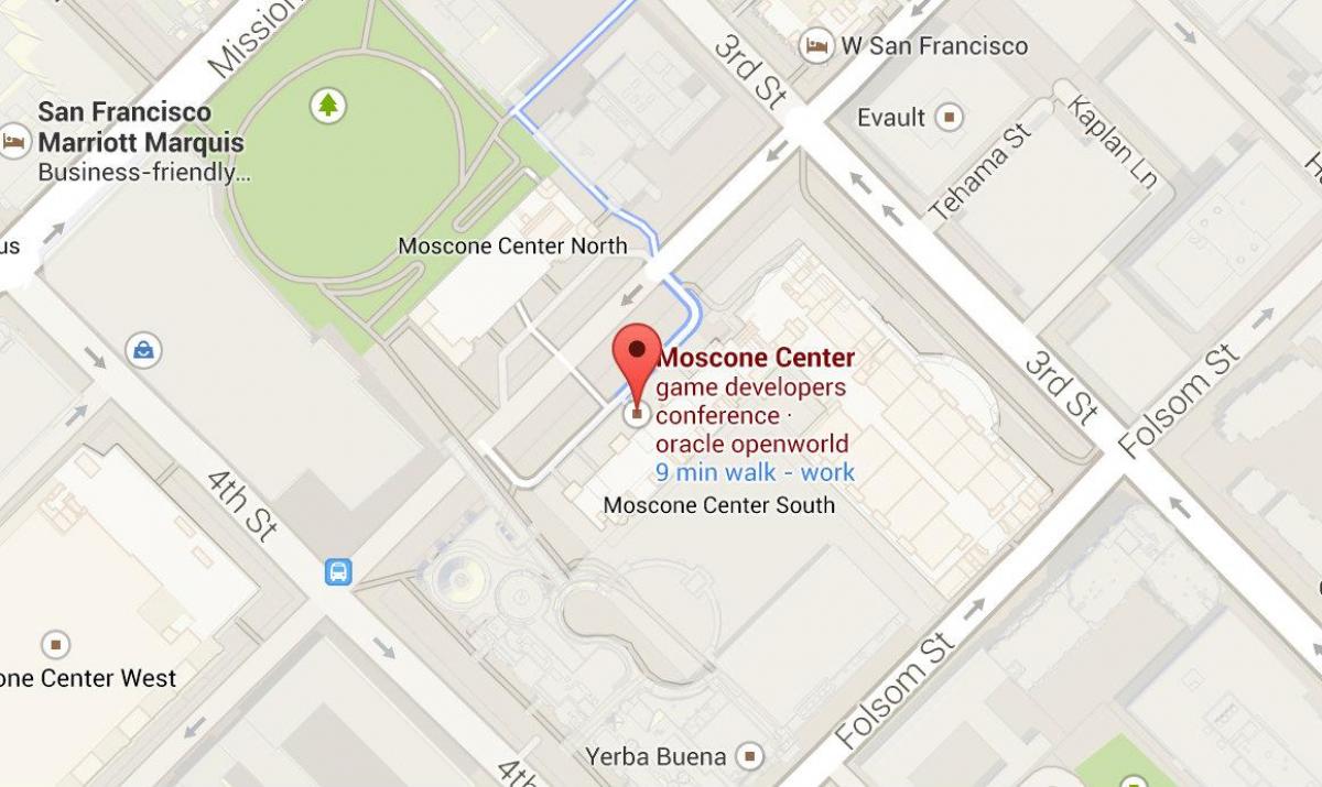 地図のモスコーニセンターサンフランシスコ
