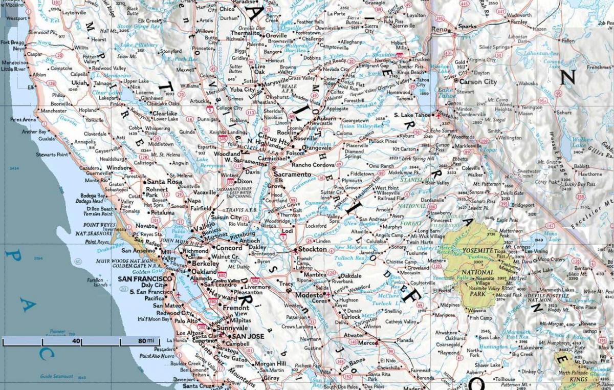 地図の北サンフランシスコ