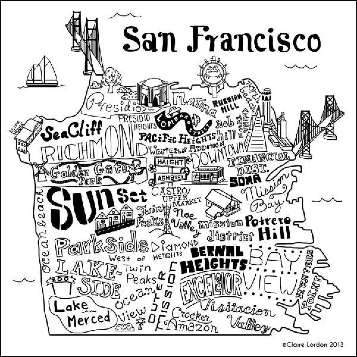 地図の店舗サンフランシスコ