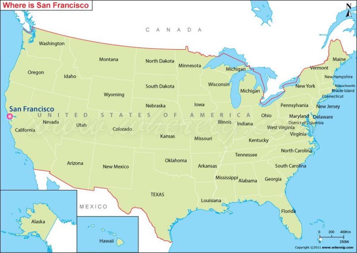 地図サンフランシスコカリフォルニア米国
