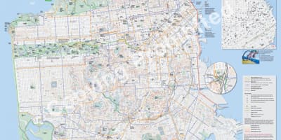 地図のサンフランシスコの自転車
