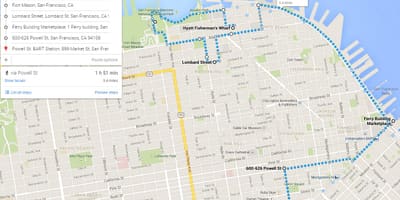 サンフランシスコ旅の地図