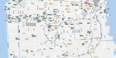 地図のサンフランシスコのランドマーク