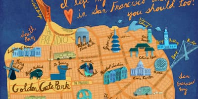 地図サンフランシスコのイラスト