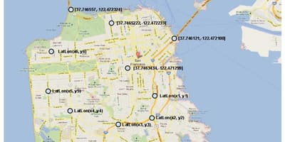 地図サンフランシスコの座標