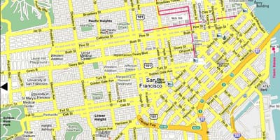 サンフランシスコに興味のある場所は地図