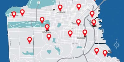 地図サンフランシスコの病院