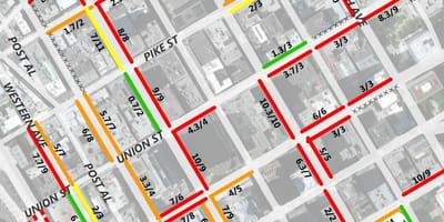 地図のサンフランシスコの2時間の駐車場
