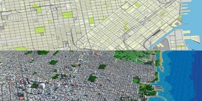 地図ofSanンフランシスコの3d 