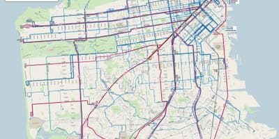 サンフランシスコの路地図