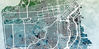 地図サンフランシスコ市美術