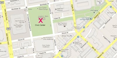 地図サンフランシスコ市民センター