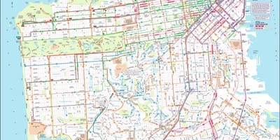 地図サンフランシスコ市鉄道
